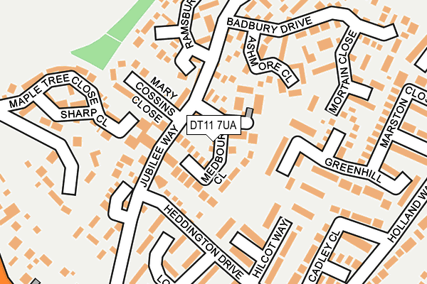DT11 7UA map - OS OpenMap – Local (Ordnance Survey)