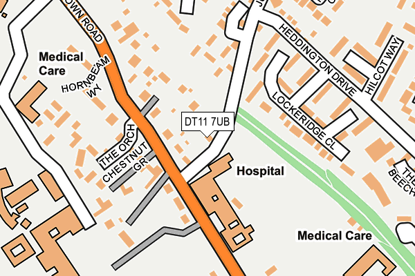 DT11 7UB map - OS OpenMap – Local (Ordnance Survey)