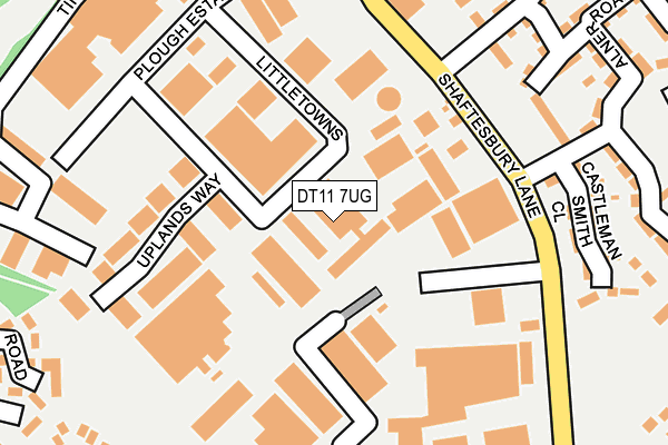 DT11 7UG map - OS OpenMap – Local (Ordnance Survey)