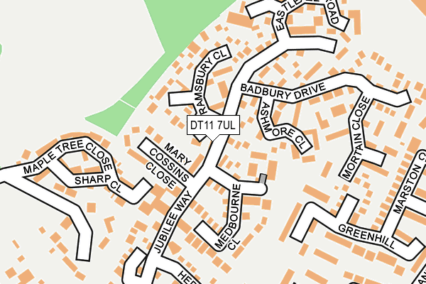 DT11 7UL map - OS OpenMap – Local (Ordnance Survey)