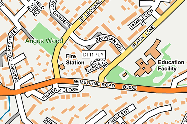 DT11 7UY map - OS OpenMap – Local (Ordnance Survey)