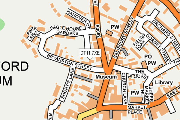 DT11 7XE map - OS OpenMap – Local (Ordnance Survey)