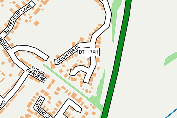 DT11 7XH map - OS OpenMap – Local (Ordnance Survey)
