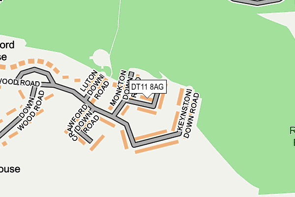 DT11 8AG map - OS OpenMap – Local (Ordnance Survey)
