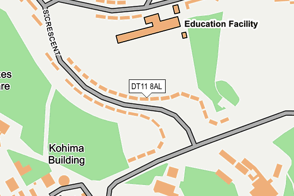 DT11 8AL map - OS OpenMap – Local (Ordnance Survey)