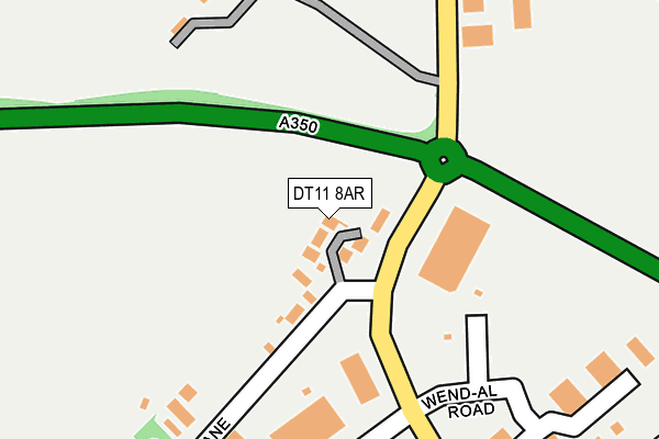 DT11 8AR map - OS OpenMap – Local (Ordnance Survey)