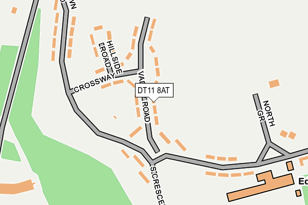 DT11 8AT map - OS OpenMap – Local (Ordnance Survey)