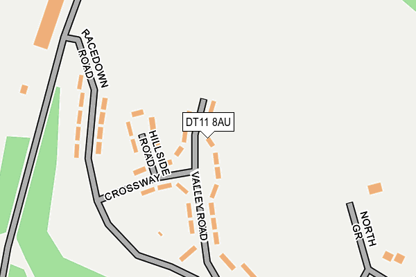 DT11 8AU map - OS OpenMap – Local (Ordnance Survey)