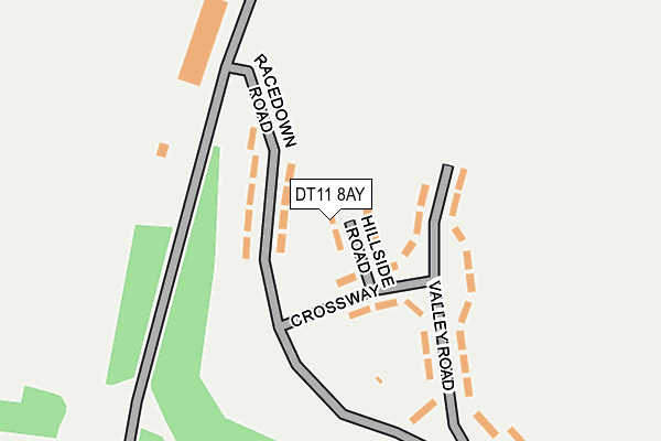 DT11 8AY map - OS OpenMap – Local (Ordnance Survey)