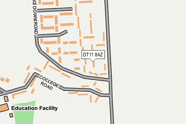 DT11 8AZ map - OS OpenMap – Local (Ordnance Survey)