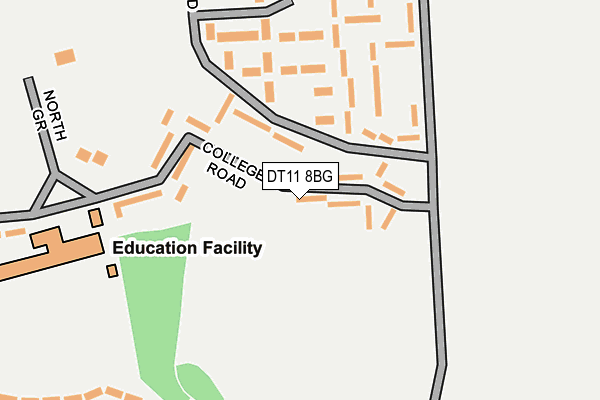 DT11 8BG map - OS OpenMap – Local (Ordnance Survey)