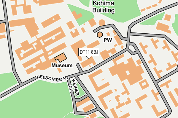 DT11 8BJ map - OS OpenMap – Local (Ordnance Survey)