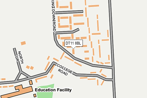 DT11 8BL map - OS OpenMap – Local (Ordnance Survey)