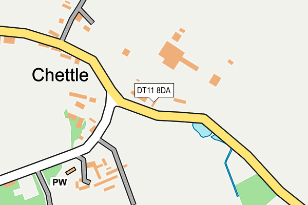 DT11 8DA map - OS OpenMap – Local (Ordnance Survey)