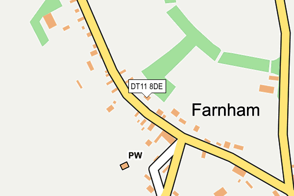 DT11 8DE map - OS OpenMap – Local (Ordnance Survey)