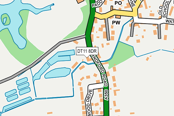 DT11 8DR map - OS OpenMap – Local (Ordnance Survey)