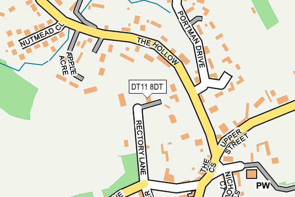 DT11 8DT map - OS OpenMap – Local (Ordnance Survey)