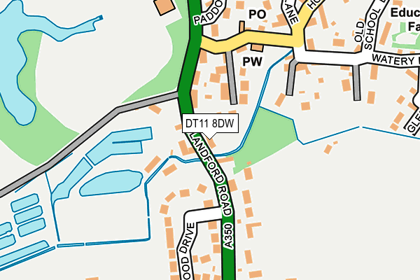 DT11 8DW map - OS OpenMap – Local (Ordnance Survey)