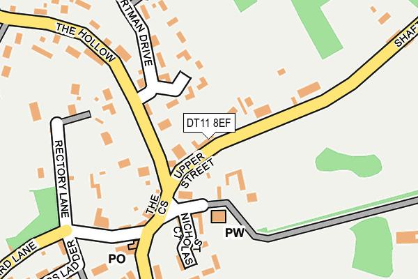 DT11 8EF map - OS OpenMap – Local (Ordnance Survey)