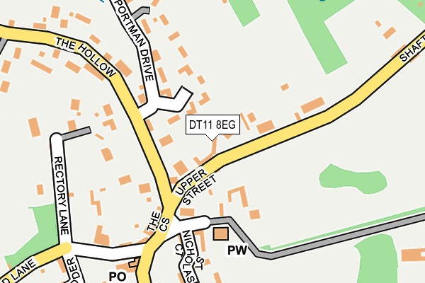 DT11 8EG map - OS OpenMap – Local (Ordnance Survey)