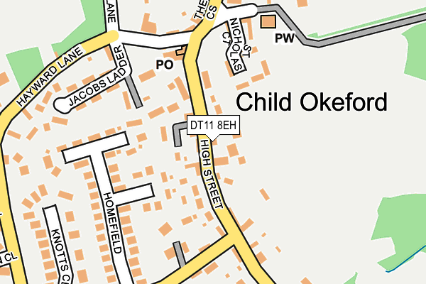 DT11 8EH map - OS OpenMap – Local (Ordnance Survey)