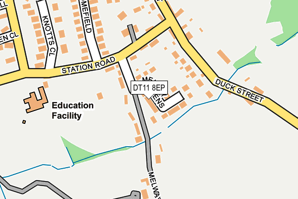 DT11 8EP map - OS OpenMap – Local (Ordnance Survey)