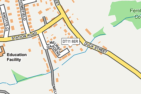 DT11 8ER map - OS OpenMap – Local (Ordnance Survey)