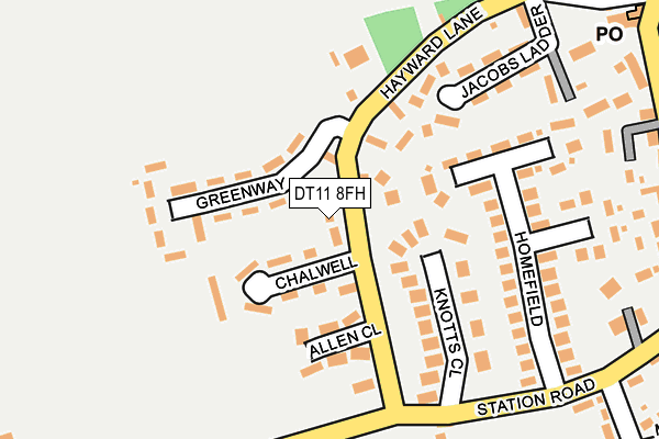 DT11 8FH map - OS OpenMap – Local (Ordnance Survey)