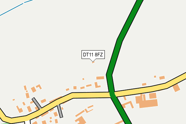 DT11 8FZ map - OS OpenMap – Local (Ordnance Survey)