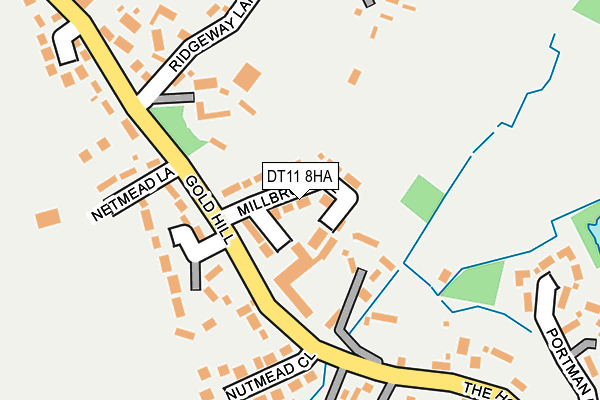 DT11 8HA map - OS OpenMap – Local (Ordnance Survey)