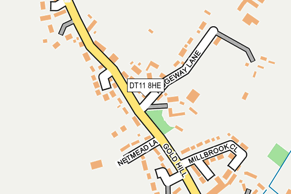 DT11 8HE map - OS OpenMap – Local (Ordnance Survey)