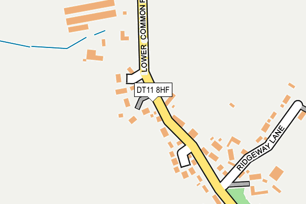 DT11 8HF map - OS OpenMap – Local (Ordnance Survey)