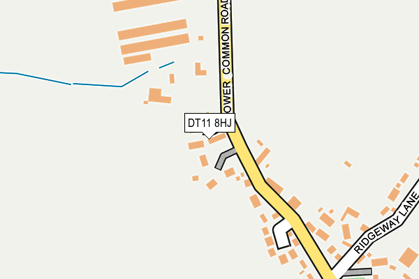 DT11 8HJ map - OS OpenMap – Local (Ordnance Survey)