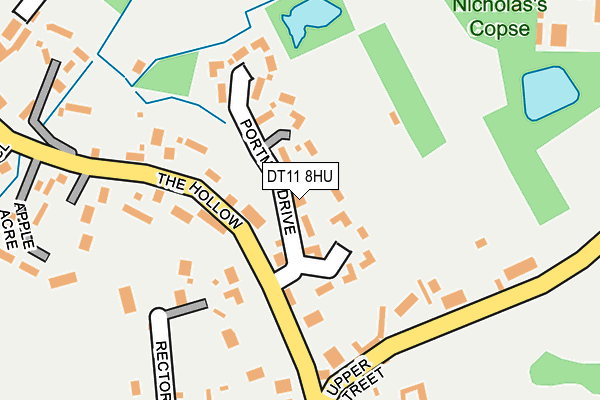 DT11 8HU map - OS OpenMap – Local (Ordnance Survey)