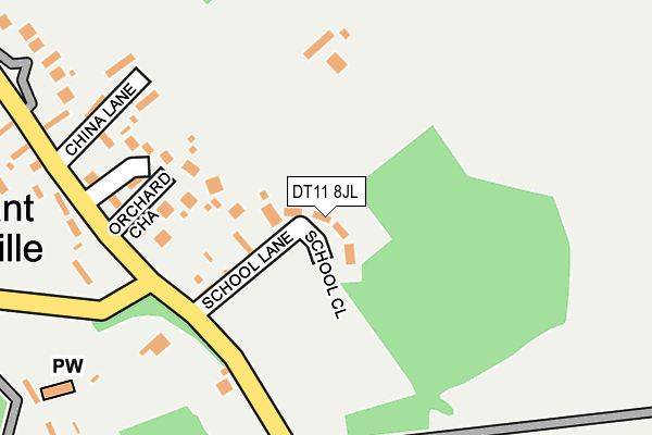 DT11 8JL map - OS OpenMap – Local (Ordnance Survey)