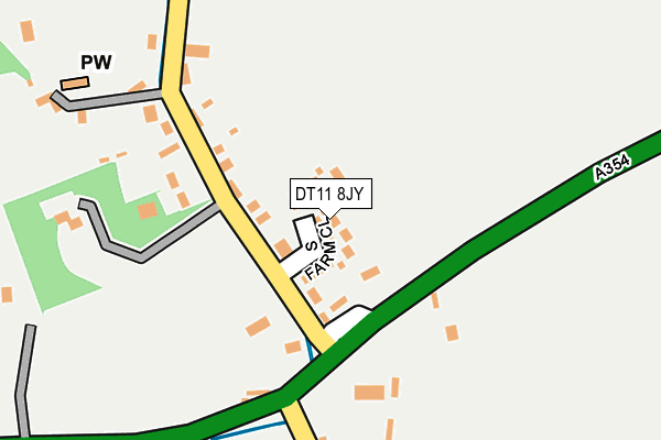 DT11 8JY map - OS OpenMap – Local (Ordnance Survey)
