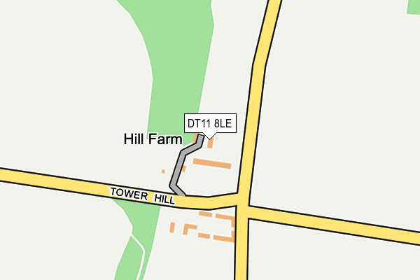 DT11 8LE map - OS OpenMap – Local (Ordnance Survey)