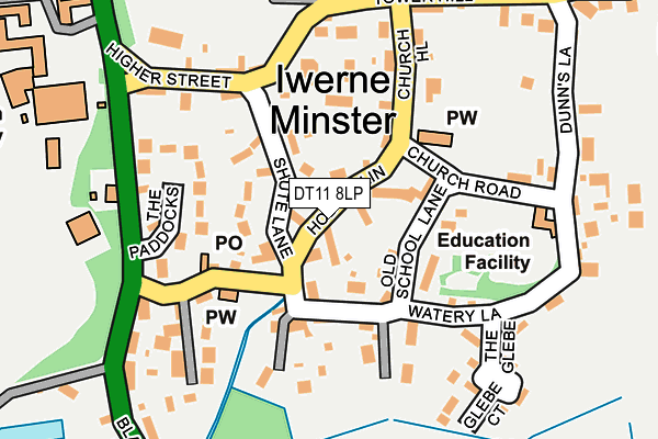 DT11 8LP map - OS OpenMap – Local (Ordnance Survey)