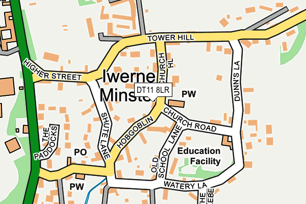 DT11 8LR map - OS OpenMap – Local (Ordnance Survey)