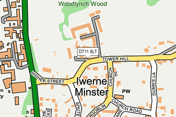 DT11 8LT map - OS OpenMap – Local (Ordnance Survey)