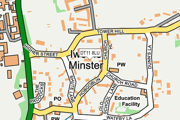 DT11 8LU map - OS OpenMap – Local (Ordnance Survey)