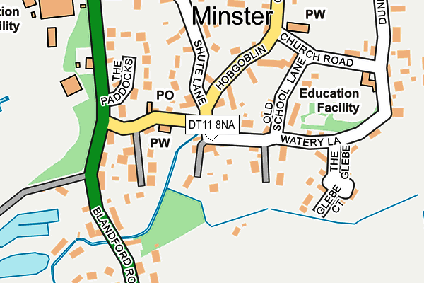 DT11 8NA map - OS OpenMap – Local (Ordnance Survey)