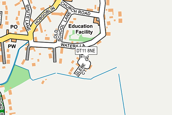 DT11 8NE map - OS OpenMap – Local (Ordnance Survey)