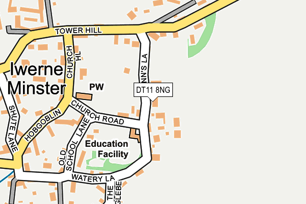 DT11 8NG map - OS OpenMap – Local (Ordnance Survey)