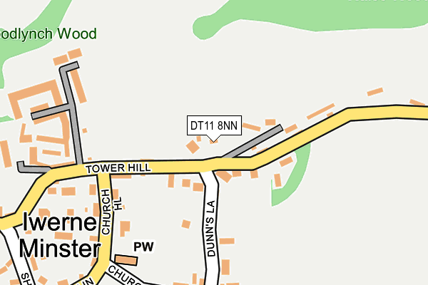 DT11 8NN map - OS OpenMap – Local (Ordnance Survey)