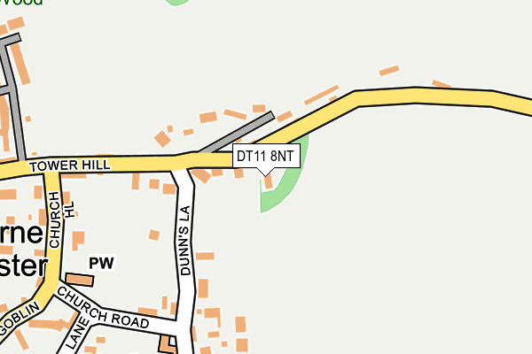 DT11 8NT map - OS OpenMap – Local (Ordnance Survey)