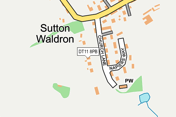 DT11 8PB map - OS OpenMap – Local (Ordnance Survey)