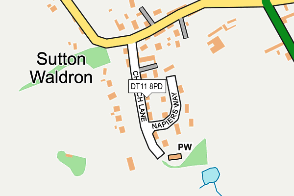 DT11 8PD map - OS OpenMap – Local (Ordnance Survey)