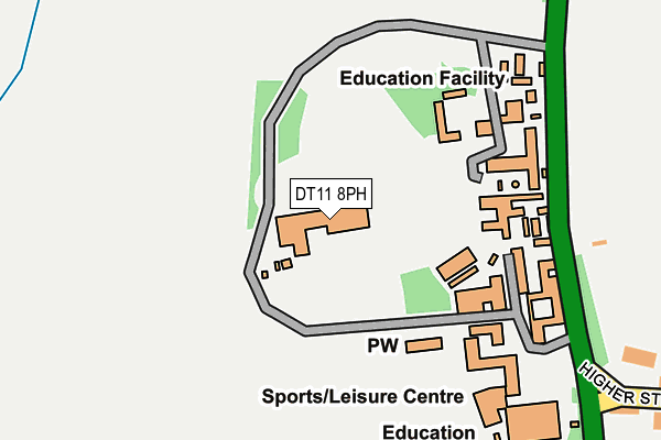 DT11 8PH map - OS OpenMap – Local (Ordnance Survey)