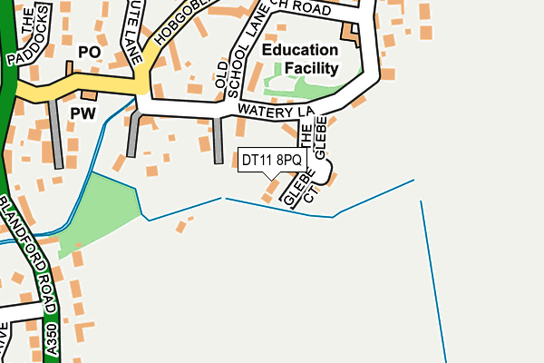 DT11 8PQ map - OS OpenMap – Local (Ordnance Survey)